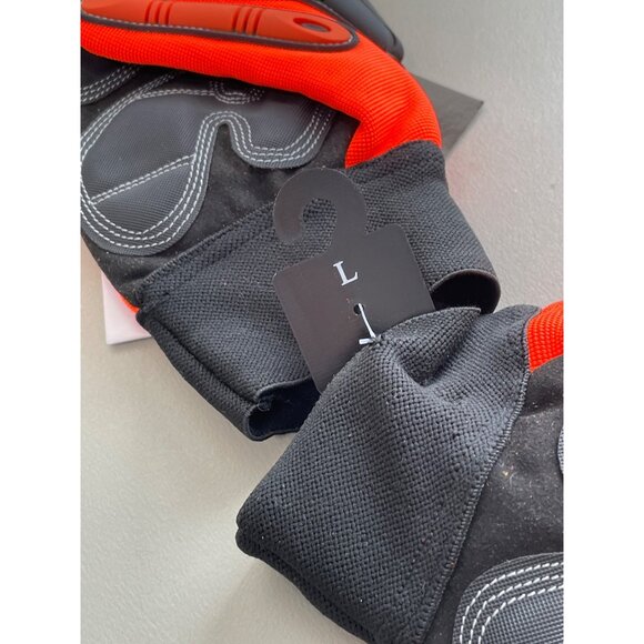 Hand Armour Premium Mechanics Gloves Size L Impact Resistant Orange Black NEW - Picture 6 of 6